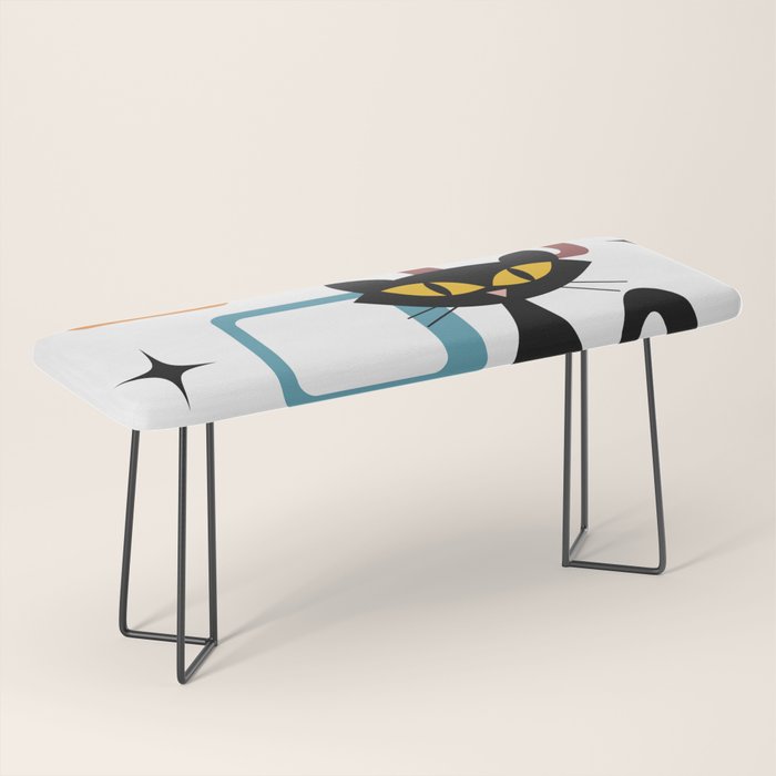 Mid Century black cat Bench Gallery Image 1