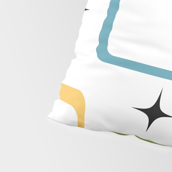 Mid Century black cat Pillow Sham Gallery Image 4