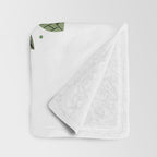 Mid-Century Green Leaves Throw Blanket Gallery Image 3
