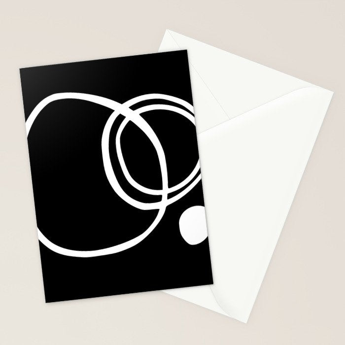 Line Art, Modern, Minimal, Black and White Stationery Card Gallery Image 2