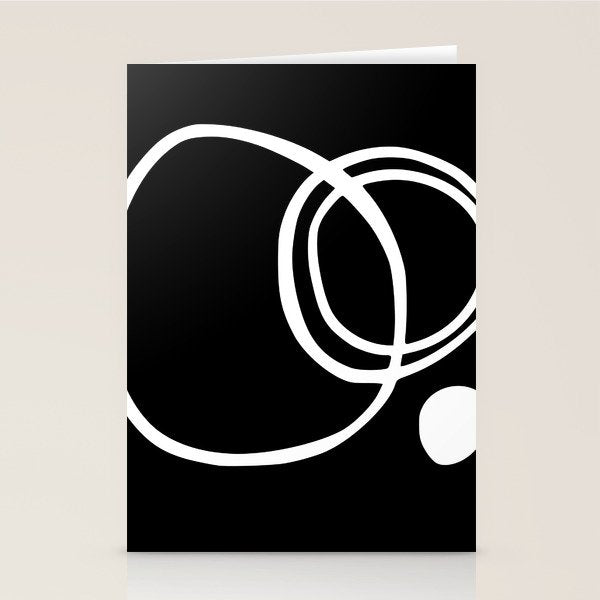 Line Art, Modern, Minimal, Black and White Stationery Card Gallery Image 2