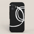 Line Art, Modern, Minimal, Black and White iPhone Case Gallery Image 1