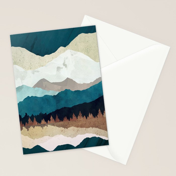 Fall Forest Night Stationery Card Gallery Image 2