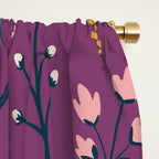 Purple boho florla Window Curtain Gallery Image 2