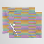 Mixed Stripes Pattern I Colorful Rainbow Placemat Gallery Image 1
