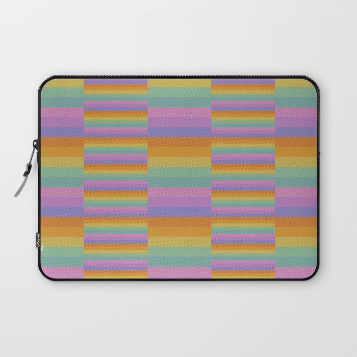 Mixed Stripes Pattern I Colorful Rainbow Laptop Sleeve Gallery Image 1
