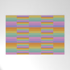 Mixed Stripes Pattern I Colorful Rainbow Welcome Mat Gallery Image 1