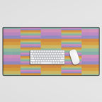 Mixed Stripes Pattern I Colorful Rainbow Desk Mat Gallery Image 1