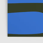 Mid Century Modern Piquet Retro Abstract Pattern in Bold Blue Black Orange Off White Poster Gallery Image 3