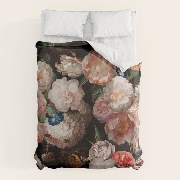 Baroque Flemish Rose Flowers Night Garden Duvet Cover Gallery Image 6