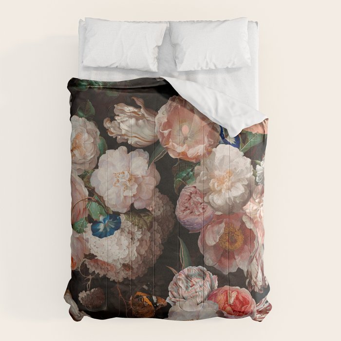 Baroque Flemish Rose Flowers Night Garden Comforter Gallery Image 6