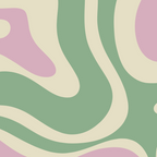 Modern Retro Liquid Swirl Abstract in Soft Pastel Lavender Pink Lime Green Cream Coffee Mug Gallery Image 2