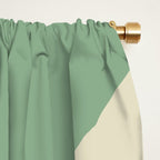 Modern Retro Liquid Swirl Abstract in Soft Pastel Lavender Pink Lime Green Cream Window Curtain Gallery Image 2