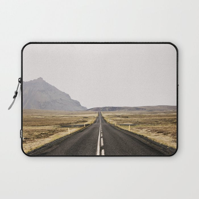 Lost Highway - Iceland Landscape, Travel Photography Laptop Sleeve Gallery Image 1