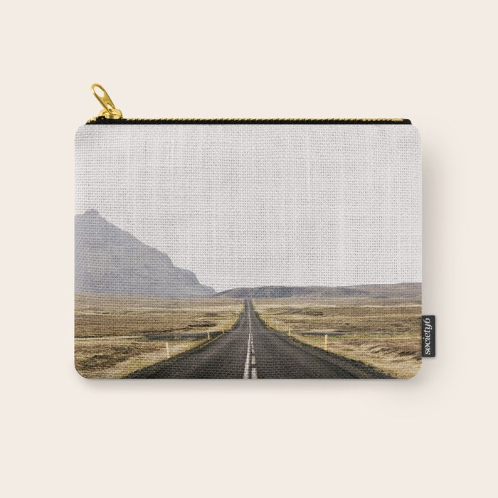 Lost Highway - Iceland Landscape, Travel Photography Carry All Pouch Gallery Image 1