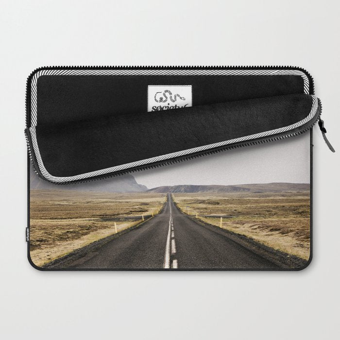 Lost Highway - Iceland Landscape, Travel Photography Laptop Sleeve Gallery Image 2