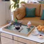 winter christmas time green fir branches Serving Tray Gallery Image 2