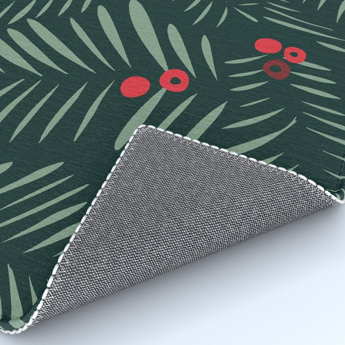 winter christmas time green fir branches Rug Gallery Image 4