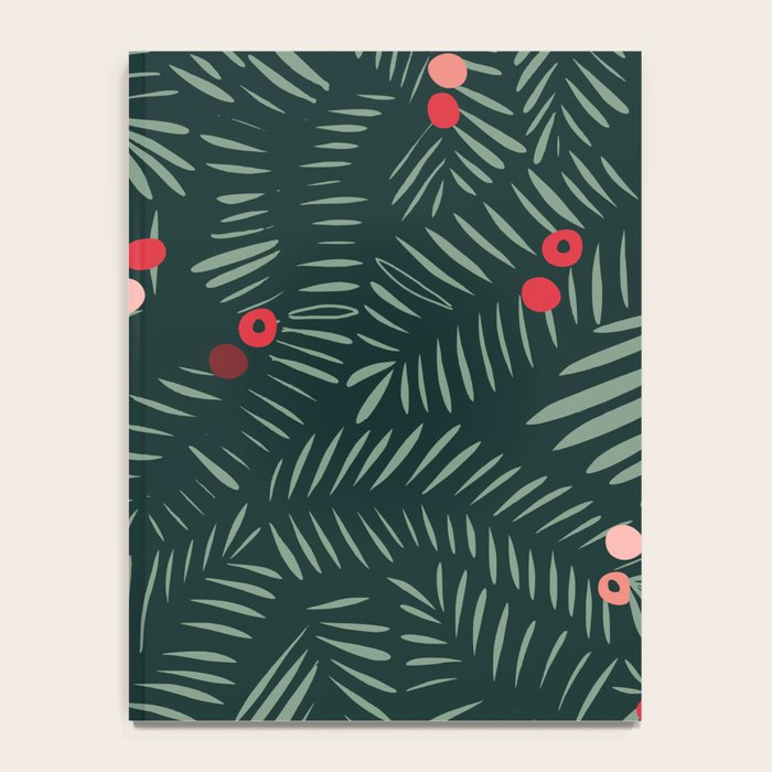 winter christmas time green fir branches Notebook Gallery Image 4