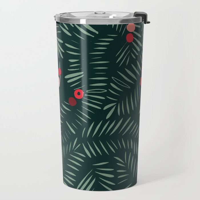 winter christmas time green fir branches Travel Mug Gallery Image 2