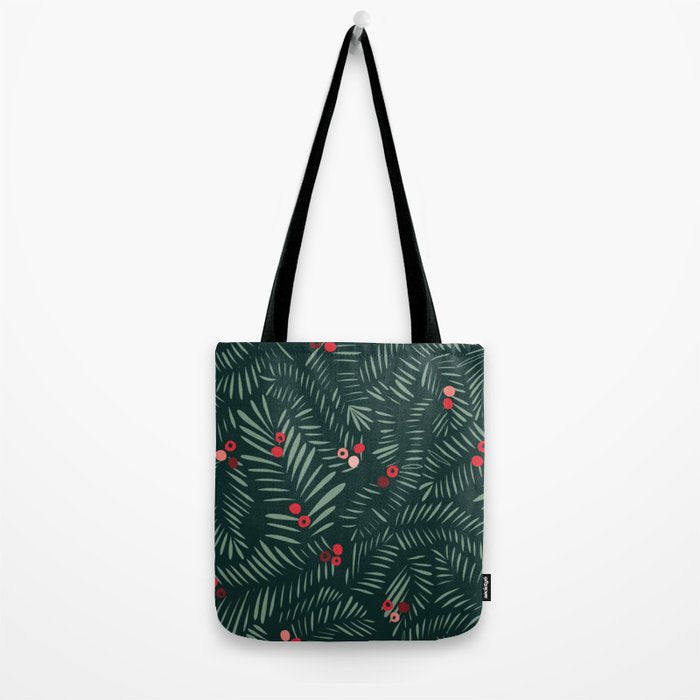 winter christmas time green fir branches Tote Bag Gallery Image 2