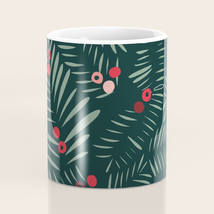 winter christmas time green fir branches Coffee Mug Gallery Image 4