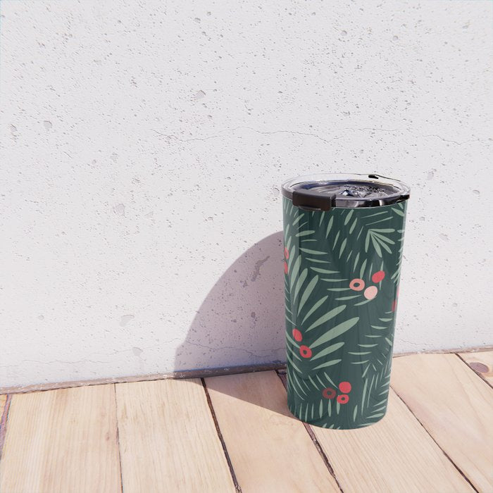 winter christmas time green fir branches Travel Mug Gallery Image 4