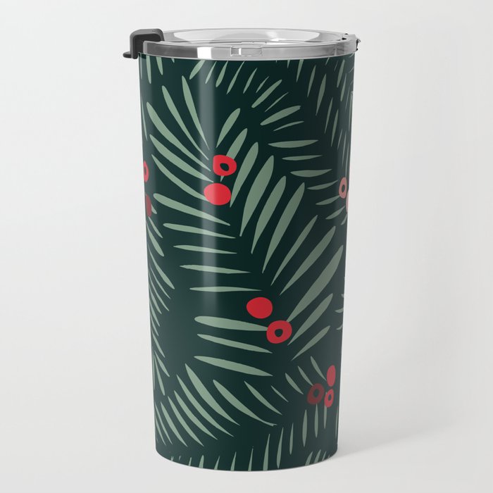 winter christmas time green fir branches Travel Mug Gallery Image 3