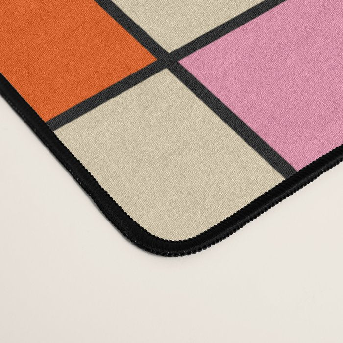Pop Dots and Checks Colorful Retro Modern 80s 90s Checked Pattern Desk Mat Gallery Image 4