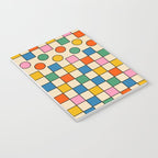 Pop Dots and Checks Colorful Retro Modern 80s 90s Checked Pattern Notebook Gallery Image 3