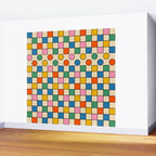 Pop Dots and Checks Colorful Retro Modern 80s 90s Checked Pattern Wall Mural Gallery Image 2