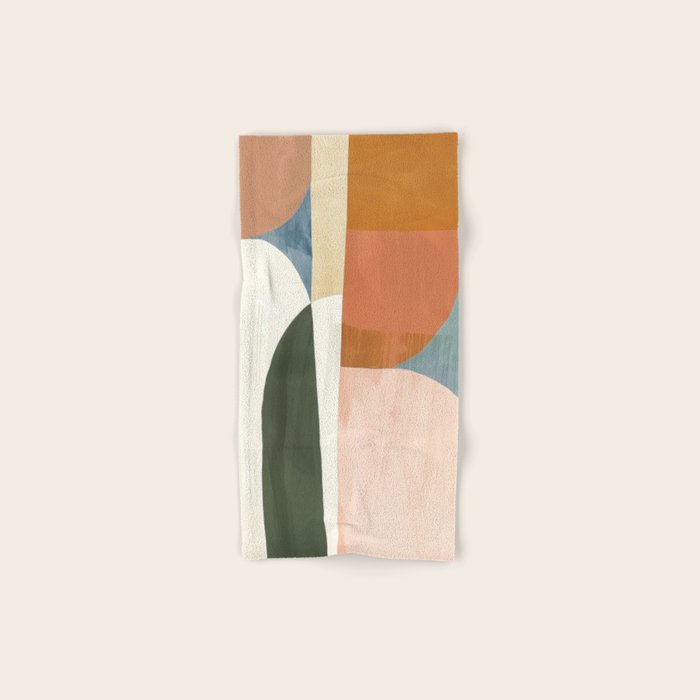 Soft Modern Abstract Shapes III Bath Towel Gallery Image 1