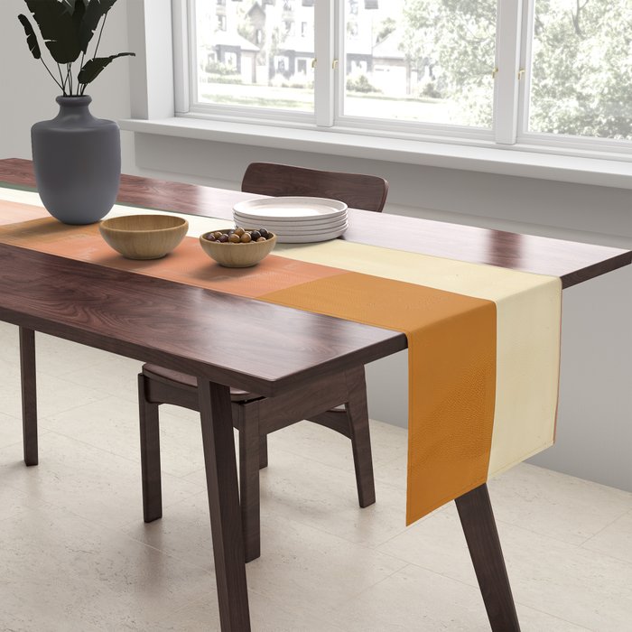 Soft Modern Abstract Shapes III Table Runner Gallery Image 2
