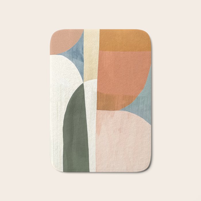 Soft Modern Abstract Shapes III Bath Mat Gallery Image 1