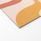 Retro Liquid Swirl Abstract Pattern Square in Terracotta Earth Tones on Cream Welcome Mat Gallery Image 2