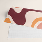 Retro Liquid Swirl Abstract Pattern Square in Terracotta Earth Tones on Cream Wrapping Paper Gallery Image 2