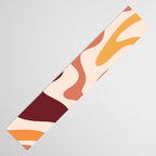 Retro Liquid Swirl Abstract Pattern Square in Terracotta Earth Tones on Cream Table Runner Gallery Image 3
