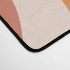 Retro Liquid Swirl Abstract Pattern Square in Terracotta Earth Tones on Cream Desk Mat Gallery Image 4