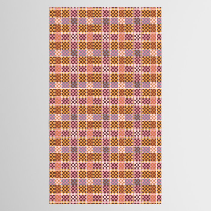 Vibrant Checkered Grid Tablecloth Gallery Image 2