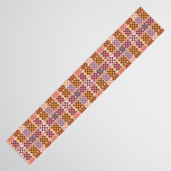 Vibrant Checkered Grid Table Runner Gallery Image 3