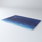 Falling star, shooting star, sailboat ocean waves blue sea Rug Gallery Image 3