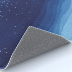 Falling star, shooting star, sailboat ocean waves blue sea Rug Gallery Image 4