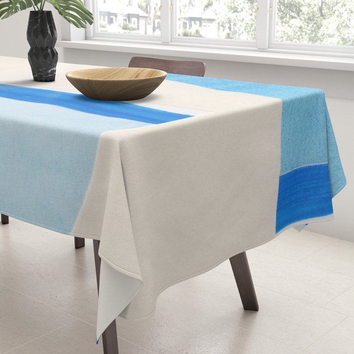 Blue Abstract Collage #1 Tablecloth Gallery Image 3