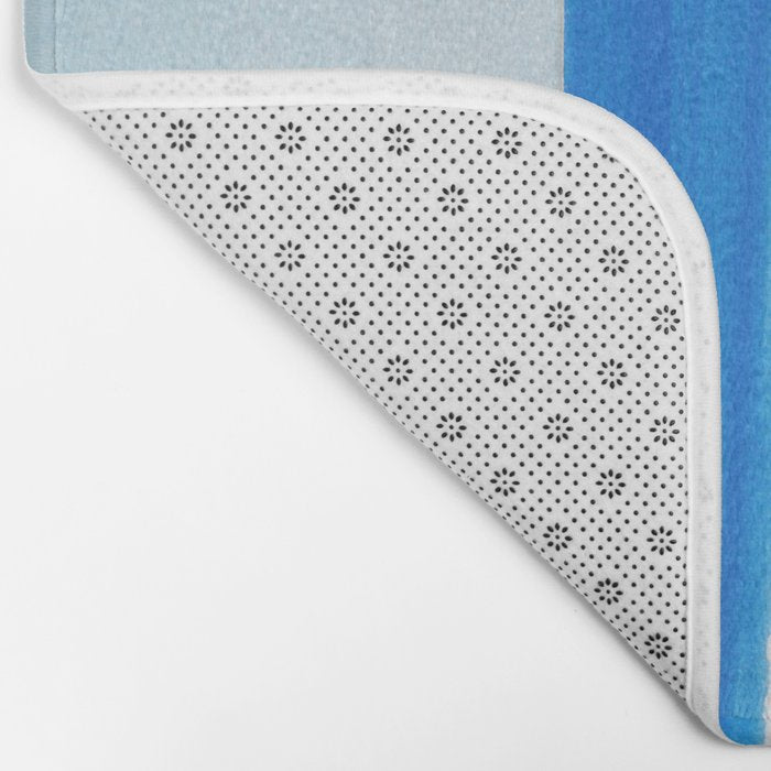 Blue Abstract Collage #1 Bath Mat Gallery Image 2