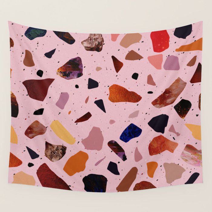 Terrazzo Rosé Wall Tapestry Gallery Image 1