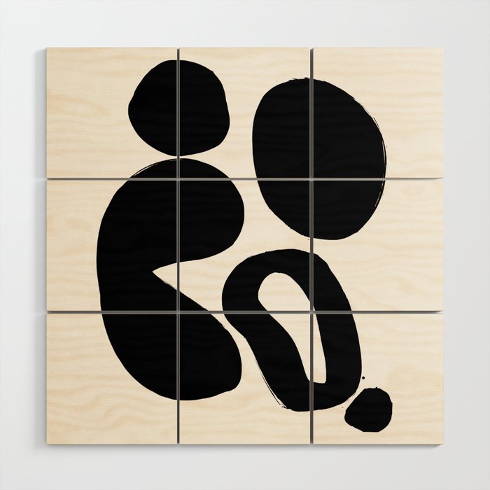 Ink Pond White Background Wood Wall Art Gallery Image 1