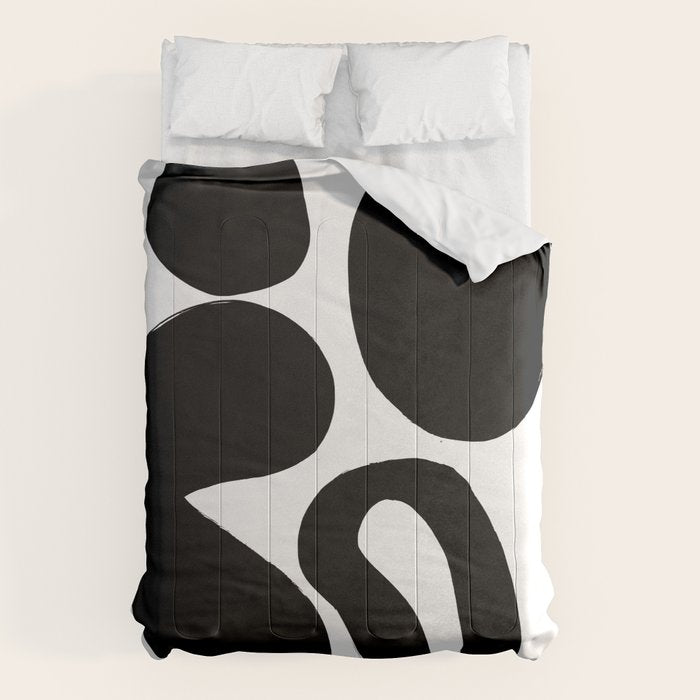 Ink Pond White Background Comforter Gallery Image 1
