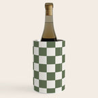 Soft Checkerboard Muted Green Wine Chiller Gallery Image 2