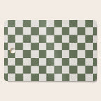 Soft Checkerboard Muted Green Cutting Board Gallery Image 1