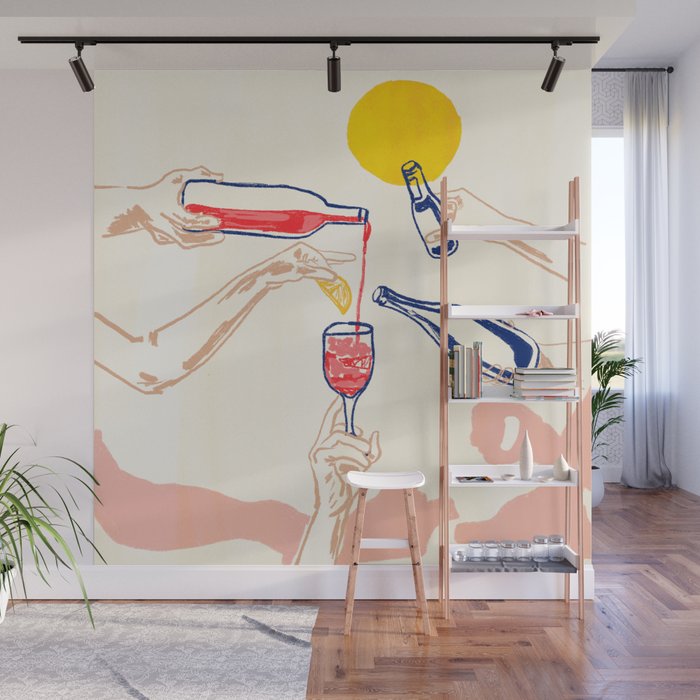 Sunset Cheers Wall Mural Gallery Image 1